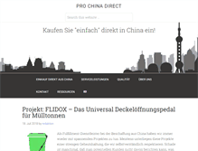 Tablet Screenshot of prochinadirect.com